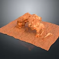 Natural Wood Stone Home Decor Piece With Earthy Brown Texture And Irregular Shape