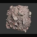 Pile of Natural Red and Purple Crushed Stone Gravel Aggregate