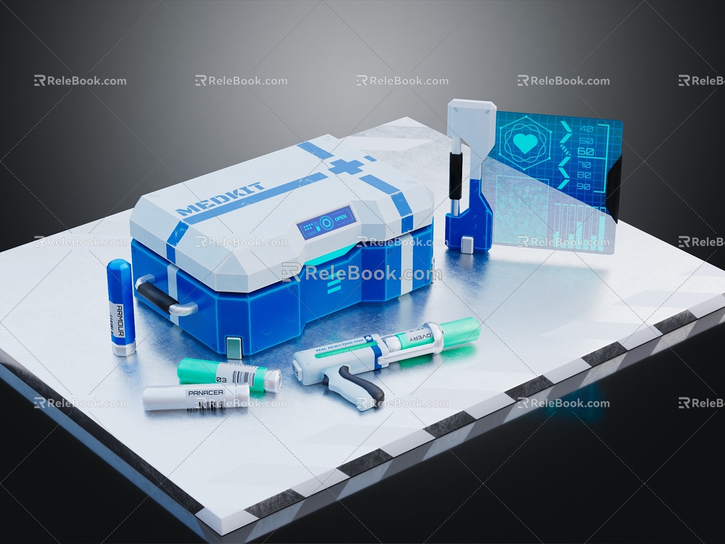 Modern Medical Box Science Fiction Medical Box Science Fiction Box Medicine Box model