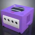 Purple Compact Device With White Panel Circular Holes Transparent Window And Ventilation Grilles
