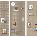 Modern Cave Board Display Frame Wall Trim Board Cave Board Storage Rack Decorative Rack 3d model