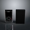 Black MAXTRON Desktop Computer With Screen Control Panel And Host Unit