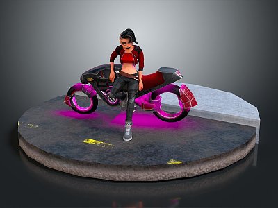 Jet Motorcycle Sci-Fi Motorcycle Concept Motorcycle Flying Car Space Flying Car Space Motorcycle 3d model