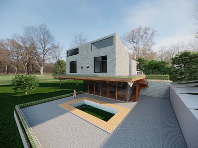 Modern House Rural House 3d model