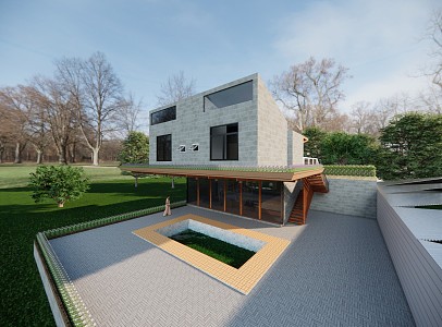 Modern House Rural House 3d model