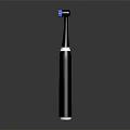Black Electric Toothbrush With Blue LED Head And Control Buttons 3d model