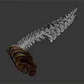 Organ And Hair Spiral Structure With Brown Hair Like Fibers And Silver Skeletal Elements
