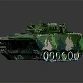 Detailed Green Camouflage Tank Model Decorative Ornament Set For Desktop