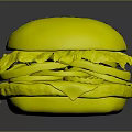 Delicious Burger with Red Sesame Bun Fresh Lettuce Tomato and Melted Cheese Patty