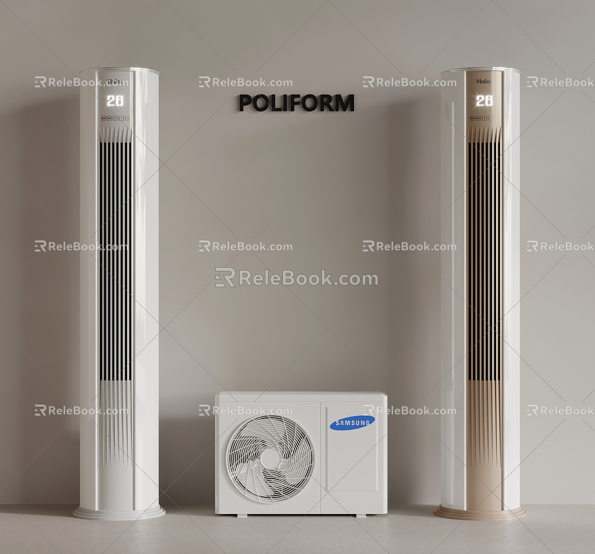 Air conditioner vertical air conditioner external unit 3d model