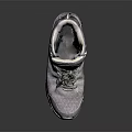 Gray High Top Work Safety Shoes With Lace Up Closure And Slip Resistant Rubber Sole