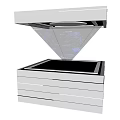 modern holographic projection 3d model