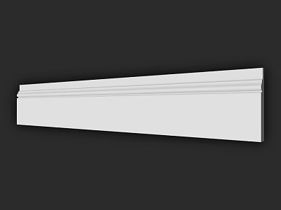 White Decorative Trim With Simple Lines For Home Interior Decoration 3d model
