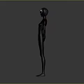 Game Character Light Blue Hair Dark Tight Suit Red Green Accents Standing Arms Outstretched Pose