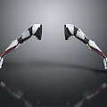 Advanced Robotic Arms Design With White Black Casing And Red Blue Cables 3d model