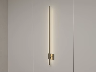 Modern Slim Metal LED Wall Light With Sleek Design For Indoor White Wall 3d model