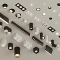 Modern Downlights and Spotlights with Various Designs and Sleek Black White Finishes