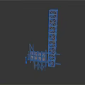 Structural Scene Components With Metal Frames Grid Panels And Support Structures