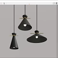 Modern chandelier combination 3d model