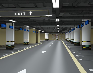 Underground Parking Modern Parking 3d model