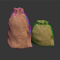 Two Different Sizes Burlap Bags With Drawstring Closure For Daily Necessities Storage