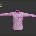 White Collared Shirt With Long Sleeves Front Pocket And Display On Gray Background