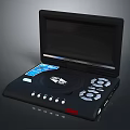 Black Portable DVD Player With Built in Screen Control Buttons And Disc Slot