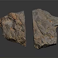 Natural Stone Blocks With Rough Surface Texture And Brown Gray Natural Color