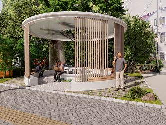 Modern pavilion 3d model