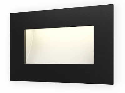 Modern Black Square Downlight Spotlight With Recessed Lighting Area For Home Interior 3d model