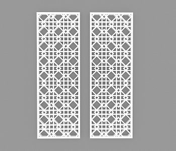 Partition Perforated Plate Chinese-style Hollow Flower Window Pierced Window Pane Lattice Hotel Partition New Chinese-style Hollow Window Hollow Carved Chinese-style Partition 3d model