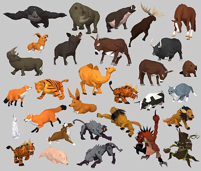 modern animal 3d model modern animal 3d model