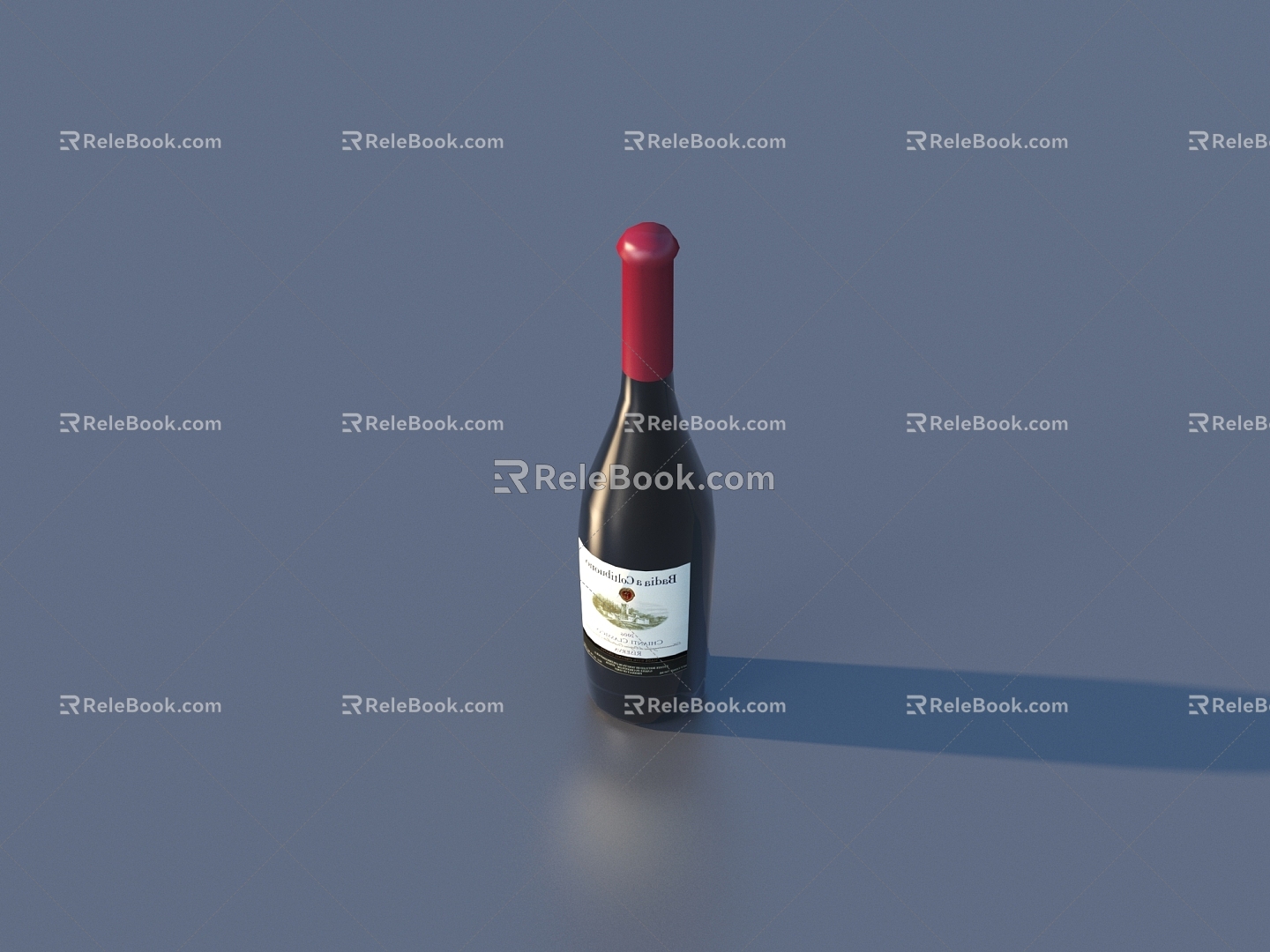 Wine Whisky Wine Wine Glass Bottle 3d model