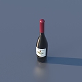 Wine Whisky Wine Wine Glass Bottle 3d model