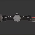 Industrial Mechanical Equipment Main Shaft Assembly With Red Capped Ends And Gear Parts