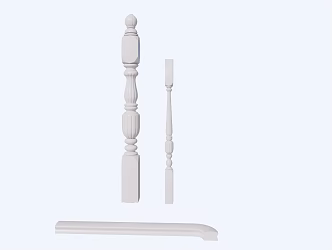New Chinese Stair Handrail Railing 3d model