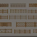 Various Wooden Fence Designs With Decorative Patterns And Garden Structures