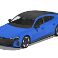 Audi Blue Coupe Car With Black Roof Sleek Lines And Black Alloy Wheels