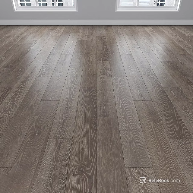 Dark Tone Hardwood Flooring With Natural Wood Texture 3d model 