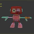 Robot Assistant Small Robot Butler Robot Butler Figure Game Figure 3d model