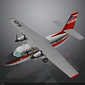 Cosmic Aerospace Spacecraft Model Red White Design RO-40 Twin Engine Wings