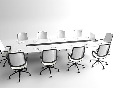 Modern Conference Table and Chair Fashion Conference Table and Chair Combination model