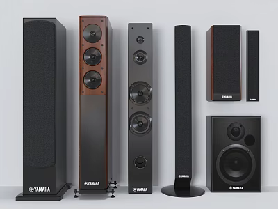 Yamaha Home Audio Speakers Collection With Modern Design And Various Models 3d model