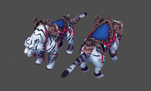 Tiger White Tiger Mount 3d model