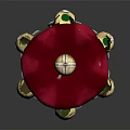 Royal Crown Jewelry Featuring Golden Frame Red Center Green Red Gemstones And Decorative Cross