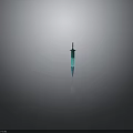 Modern Decorative Sword With Green Textured Blade And Black Hilt Weapon Design