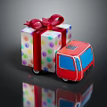 Colorful Children's Furniture With Gift Box And Toy Truck Decorations
