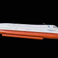 modern submarine-driven powered cargo submarine 3d model