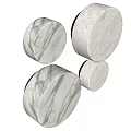 Elegant Marble Textured Round Wall Lamps Set of Three for Modern Interiors