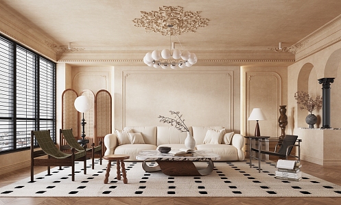 French Living Room 3d model